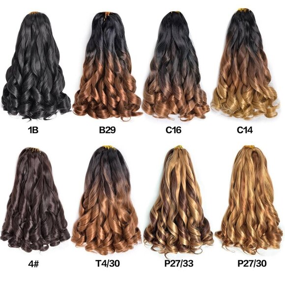 French Curl Braiding Hair Synthetic 12 Inch 8 Pack Natural Black Voluminous main image 6